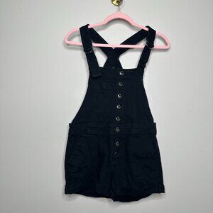 Disney Black Mickey Mouse Overalls Girls Medium